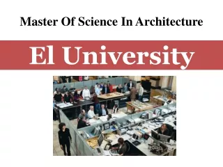 Master Of Science In Architecture