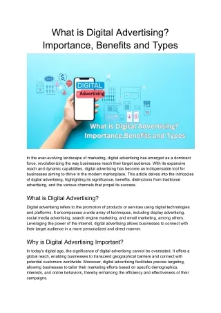What is Digital Advertising_ Importance, Benefits and Types