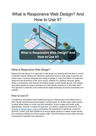 What is Responsive Web Design & How to Use It