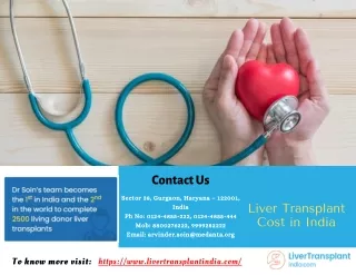 Most Exclusive Liver Transplant cost in India