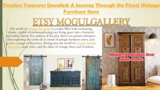 Timeless Treasures Unveiled: A Journey Through the Finest Vintage Furniture