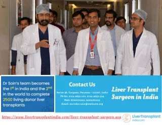 Top Exclusive Liver Transplant Surgeon in India