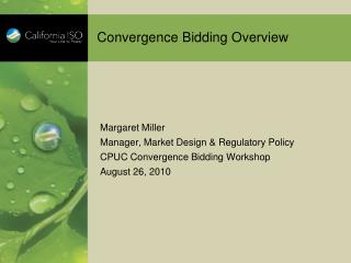 Convergence Bidding Overview