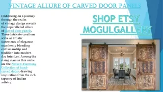Vintage Allure of Carved Door Panels