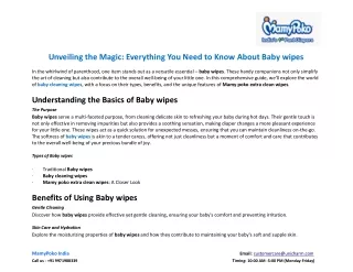 Unveiling the Magic Everything You Need to Know About Baby wipes