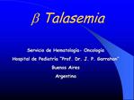 B Talasemia