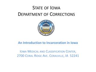 State of Iowa Department of Corrections