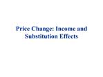 Price Change: Income and Substitution Effects