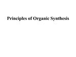 Principles of Organic Synthesis