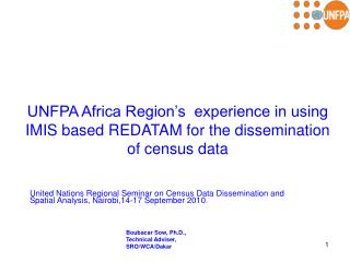 UNFPA Africa Region’s experience in using IMIS based REDATAM for the dissemination of census data