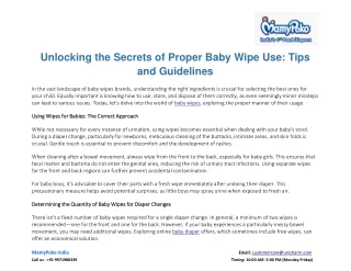 Unlocking the Secrets of Proper Baby Wipe Use: Tips and Guidelines