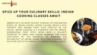 Spice Up Your Culinary Skills Indian  Cooking Classes Await