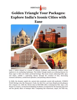 Exploring the Enchanting Golden Triangle_ A Fascinating Journey Through India's Rich Heritage