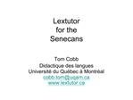 Lextutor for the Senecans