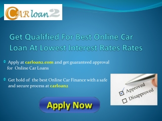 Online Car Loan Application