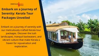 Embark on a Journey of Serenity Kerala Tour Packages Unveiled,