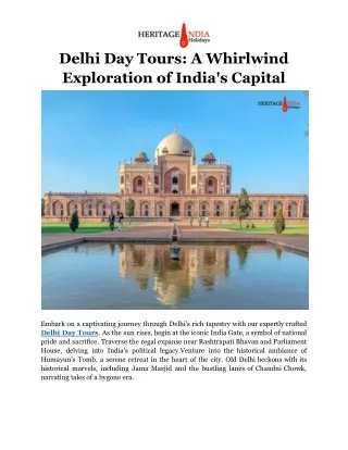 Delhi Day Tours_ A Whirlwind Exploration of India's Capital
