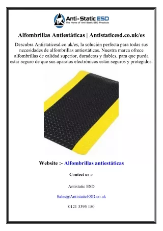 Alfombrillas Antiestáticas Antistaticesd.co.ukes