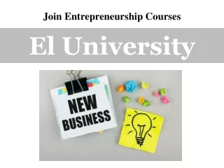 Join Entrepreneurship Courses