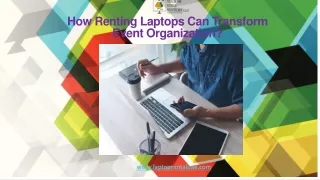 How Renting Laptops Can Transform Event Organization?