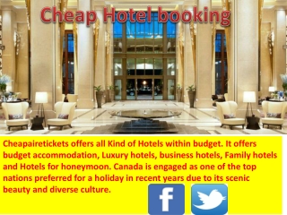 Online cheap hotels booking with cheap air etickets