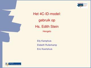 Het 4C-ID-model: gebruik op Hs. Edith Stein Hengelo