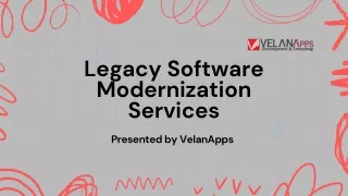 VelanApps Legacy Software Modernization Services