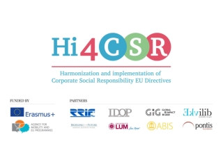 Hi4CSR project: interim report 2 nd TPM ( Transnational project meeting ) July 5th 2017 , London