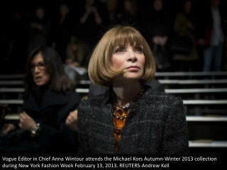 Front row: Anna Wintour