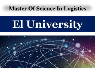 Master Of Science In Logistics