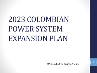 2023 COLOMBIAN POWER SYSTEM EXPANSION PLAN