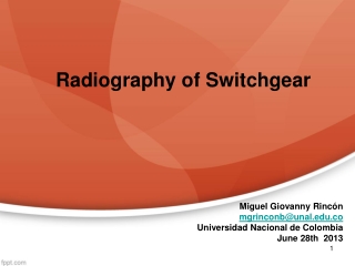 Radiography of Switchgear