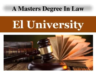 A Masters Degree In Law
