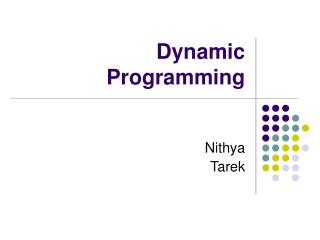 mathematica dynamic programming