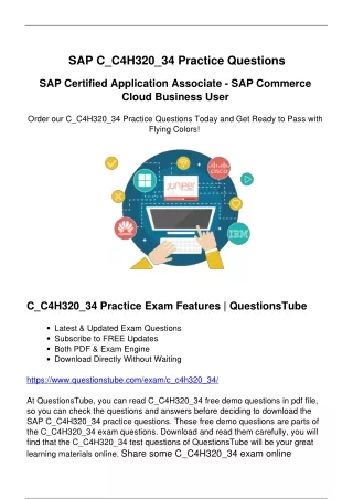 Real C_C4H320_34 Exam Questions - Master Your SAP Certification Journey