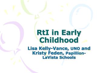 RtI in Early Childhood