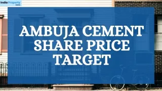 Ambuja Cement Share Price Target