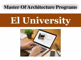 Master Of Architecture Programs