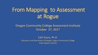 From Mapping to Assessment at Rogue