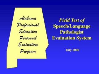 Alabama Professional Education Personnel Evaluation Program