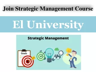 Join Strategic Management Course