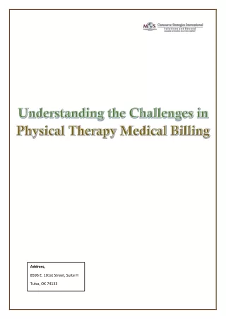 Understanding the Challenges in Physical Therapy Medical Billing