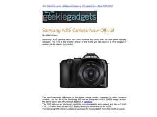Samsung NX5 Camera Now Official