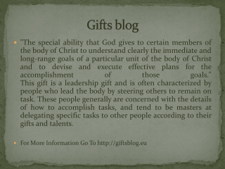 Gifts blog