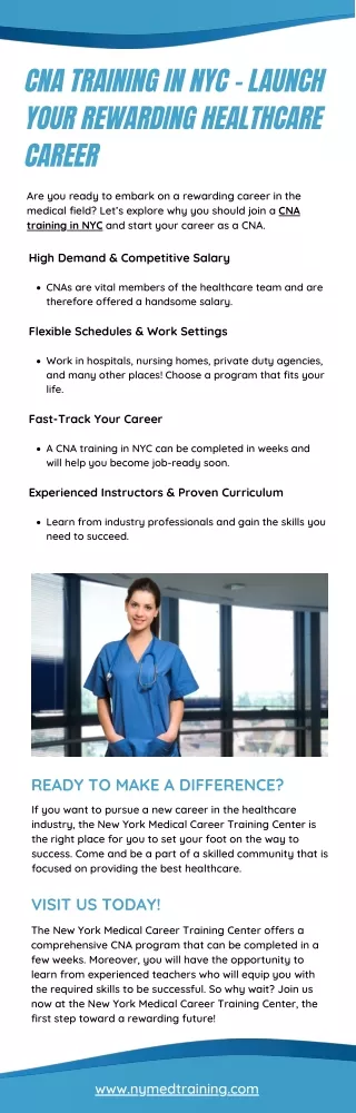 CNA Training in NYC - Launch Your Rewarding Healthcare Career