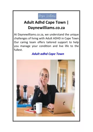 Adult Adhd Cape Town  Daynewilliams.co.za