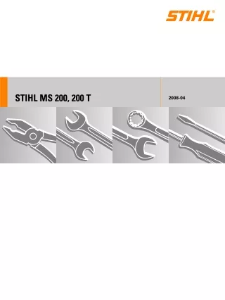 Stihl MS 200 Chainsaw Service Repair Manual