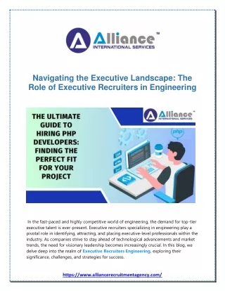 Navigating the Executive Landscape The Role of Executive Recruiters in Engineering