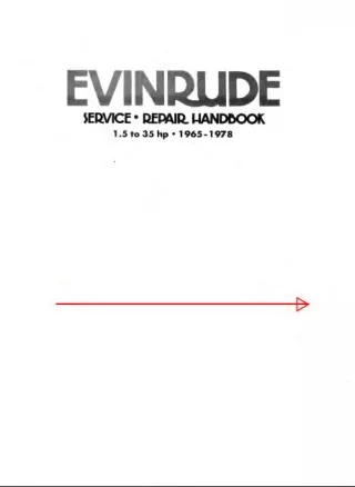 1965 JOHNSON EVINRUDE OUTBOARD 35 Hp Service Repair Manual
