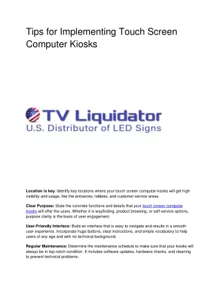 PDF_tvliquidator_Touch Screen Computer Kiosks